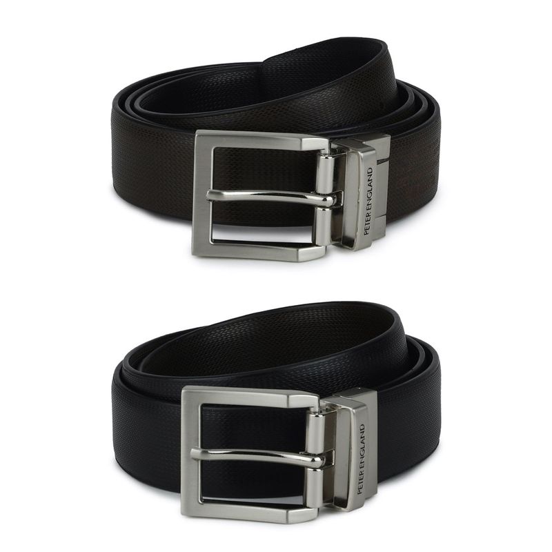 Peter England Black Reversible Belt Buy Peter England Black Reversible
