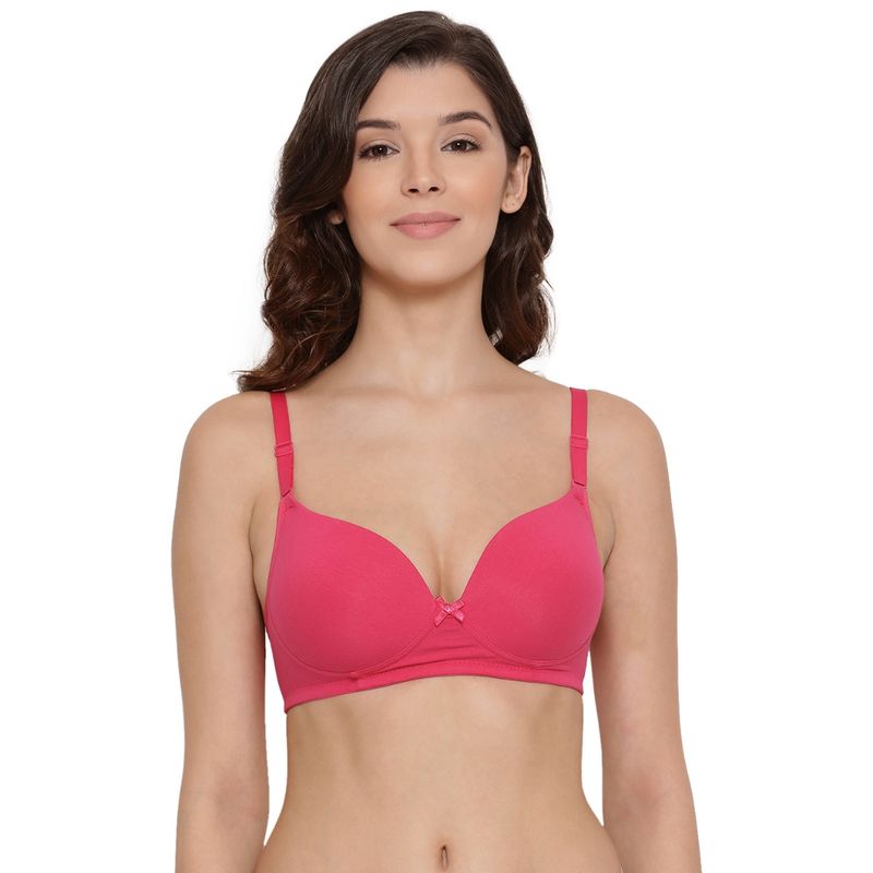 Lux Lyra 521 Fuschia Cotton Victoria Padded Bras (30B)