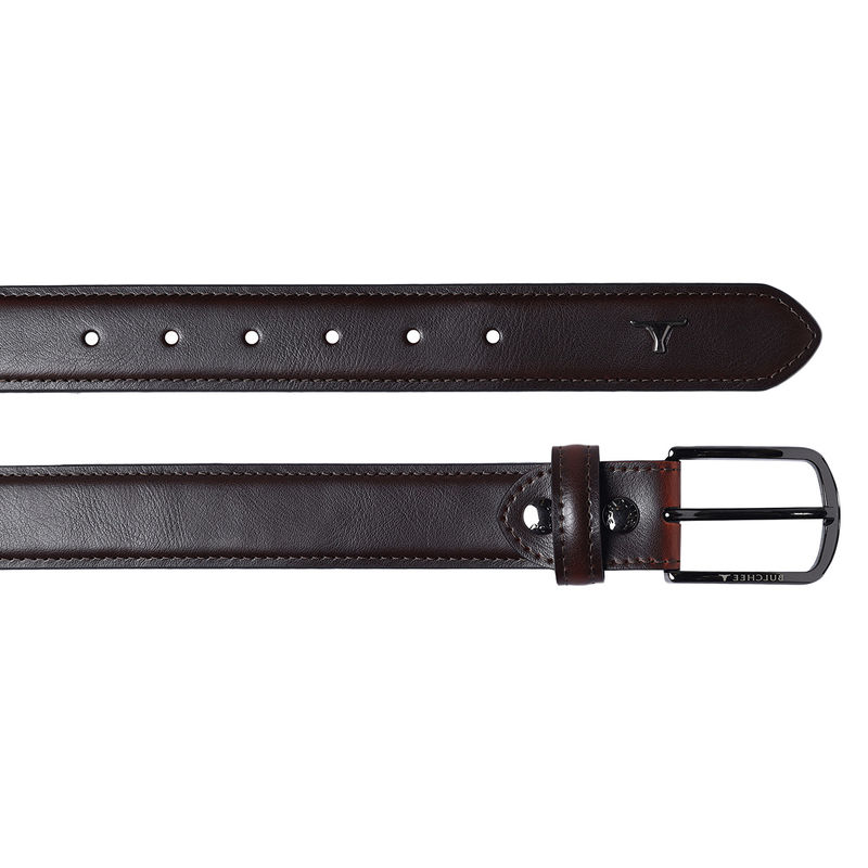 Bulchee Men's Genuine Leather Belt(Brown) (S)