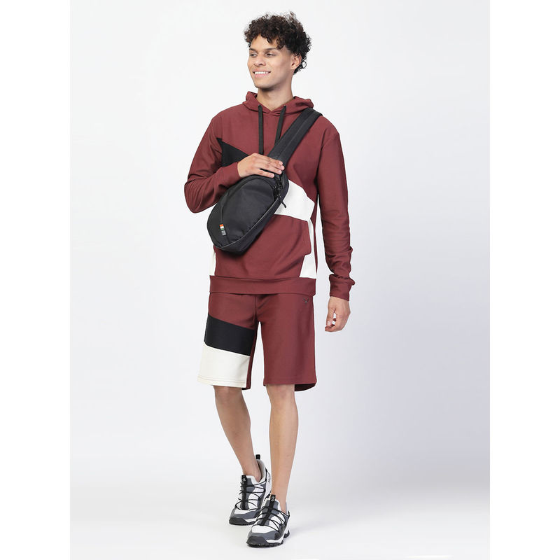 INVINCIBLE Men Red Colorblock Tracksuit (Set of 2) (S)