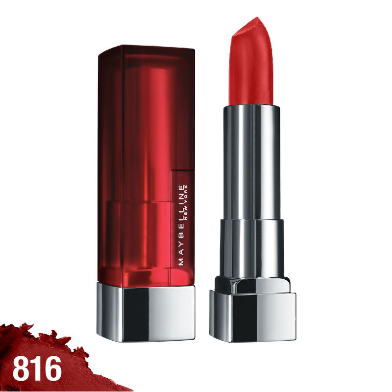 Maybelline New York Color Sensational Creamy Matte Lipstick - 816 Major Crimson