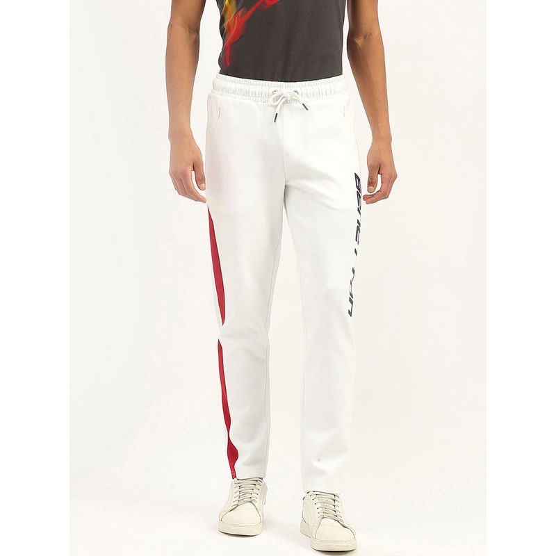 United Colors of Benetton Solid Baggy Fit Trackpant-White (38)
