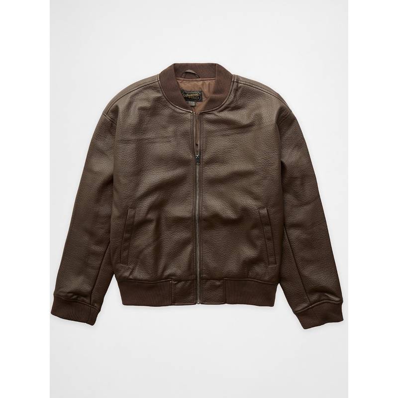 American Eagle Brown Ae Leather Bomber (L)