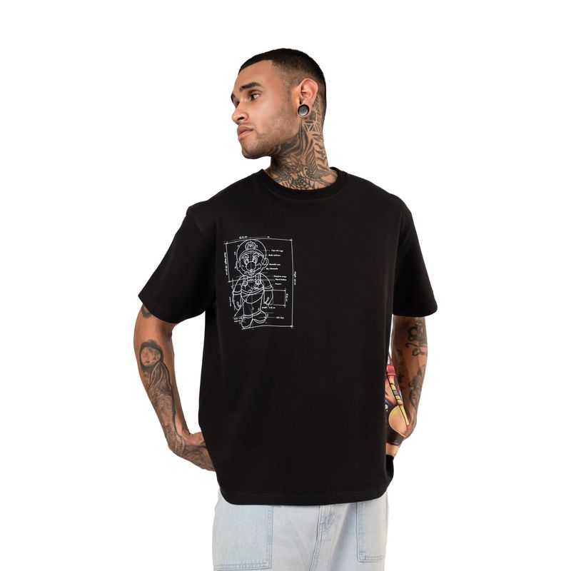 RHINO CULT Black Super Mario Oversize T-Shirt (XS)