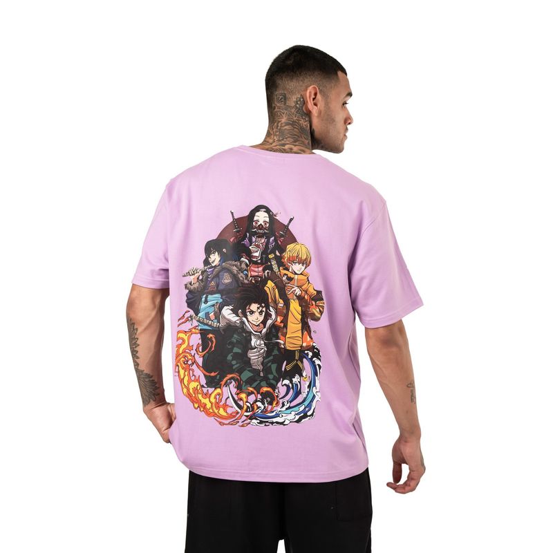 RHINO CULT Lavender Demon Slayer Corps Oversize T-Shirt (XS)