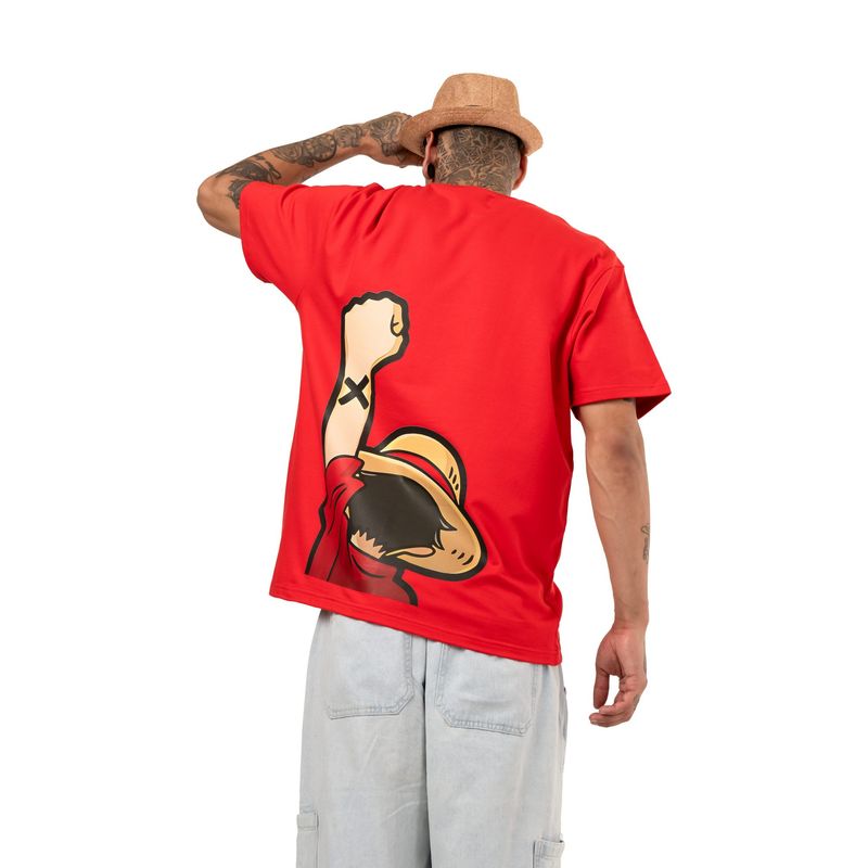 RHINO CULT Red Luffy's Straw Hat Oversize T-Shirt (XS)