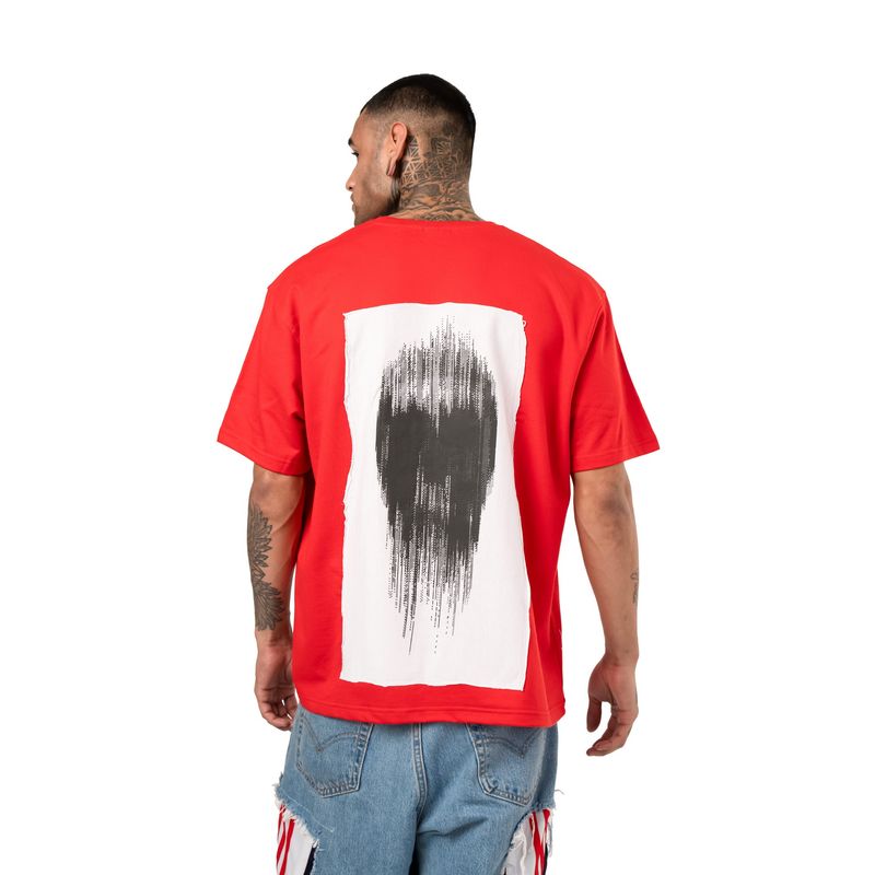 RHINO CULT Red Crimson Gothic Oversize T-Shirt (XS)