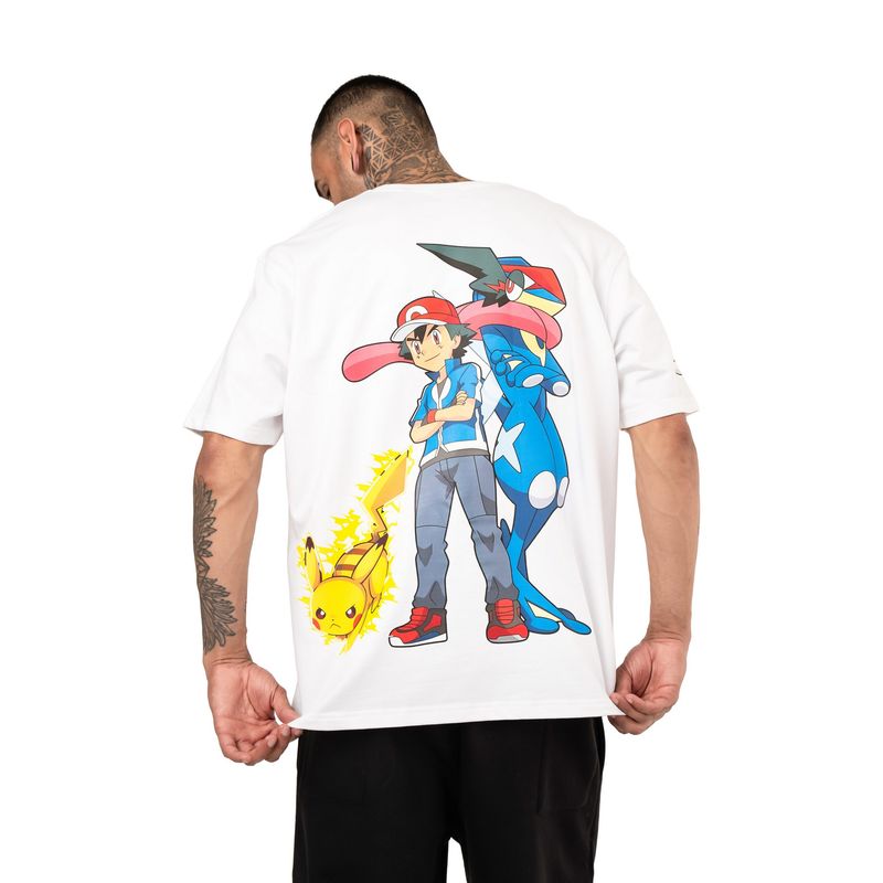 RHINO CULT White Pokemon Power Oversize T-Shirt (XS)