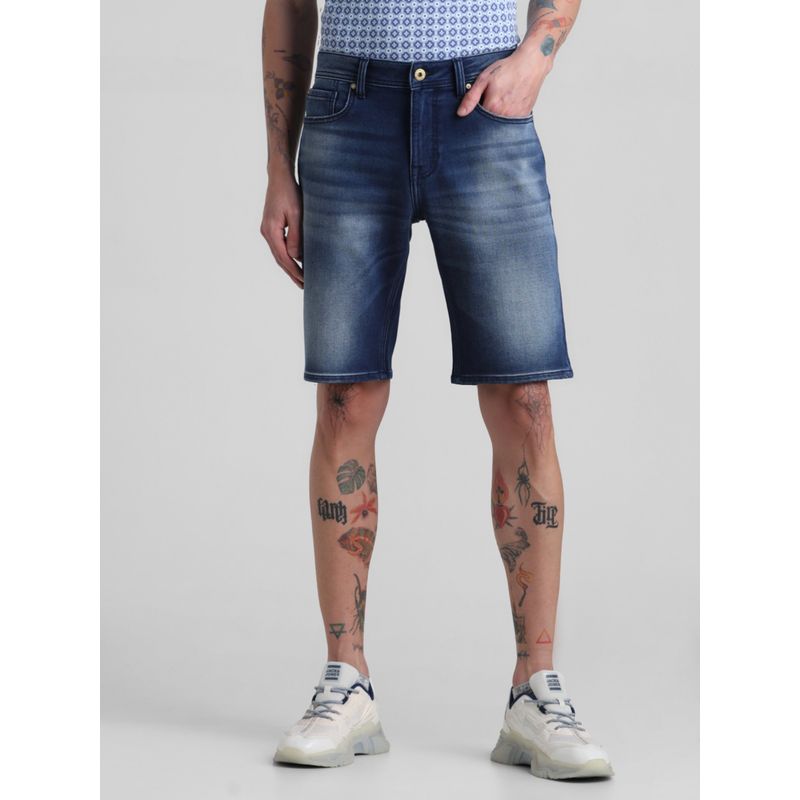 Jack & Jones Blue Regular Fit Stretch Shorts (S)