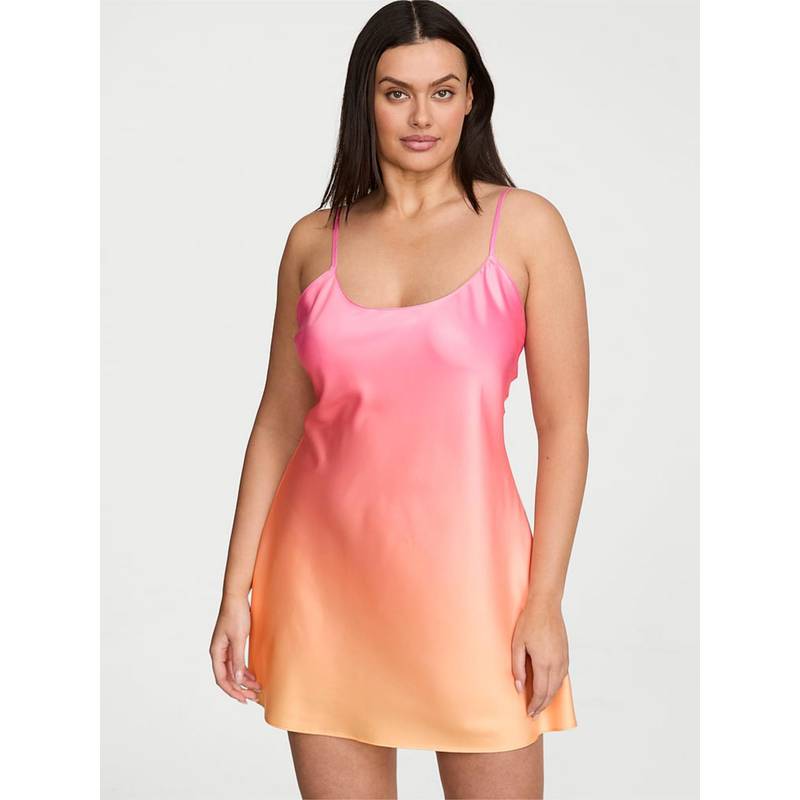 Victoria's Secret Multi-Color Heritage Stripe Satin Mini Slip Nightdress (L)