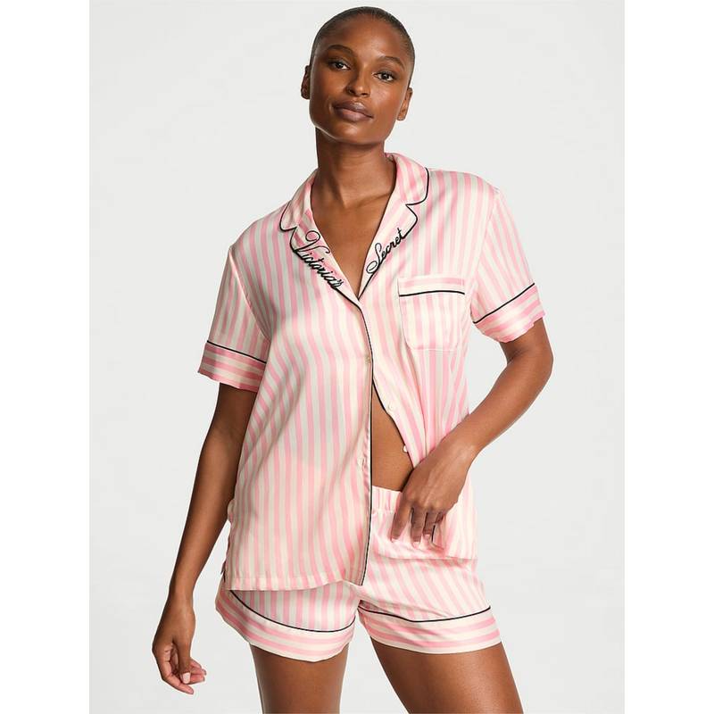 Victoria's Secret Pink Signature Satin Shorts Set (XS)