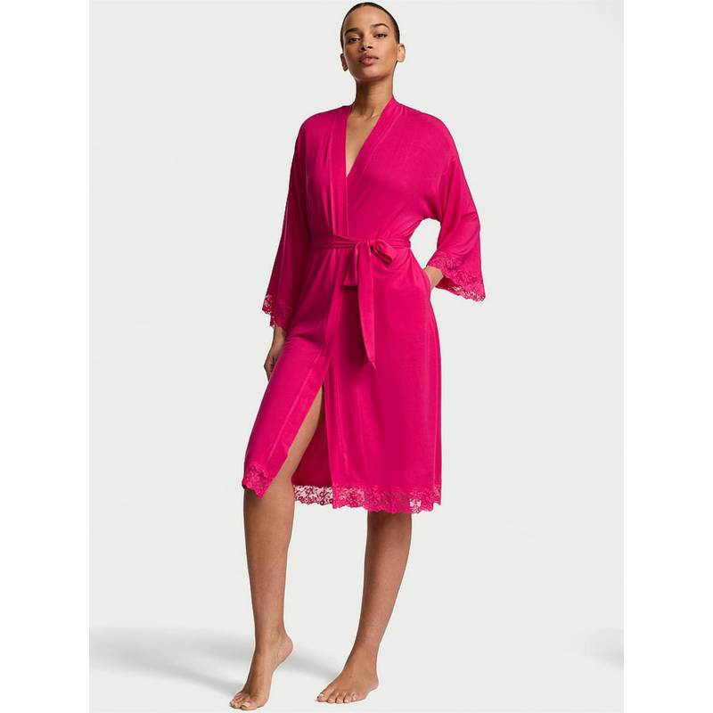 Victoria's Secret Pink Sosoft Modal Lace Trim Robe (XL/XXL)