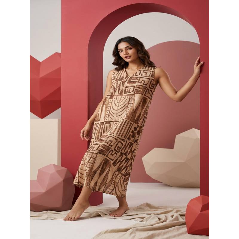 Mieora Brown Cotton Nightdress (M)