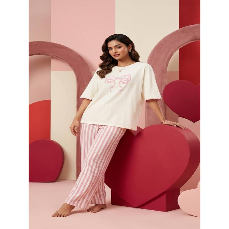 Mieora White Cotton Nightwear (M)
