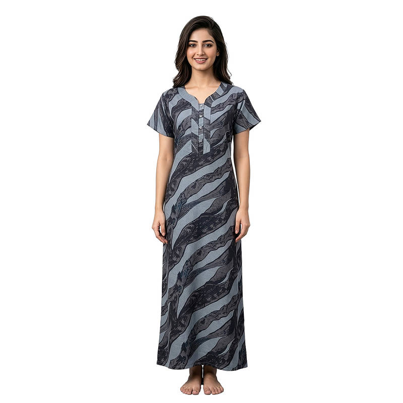 Juliet Blue Women's Printed Alphine Soft & Comfortable Night Gown (XL)