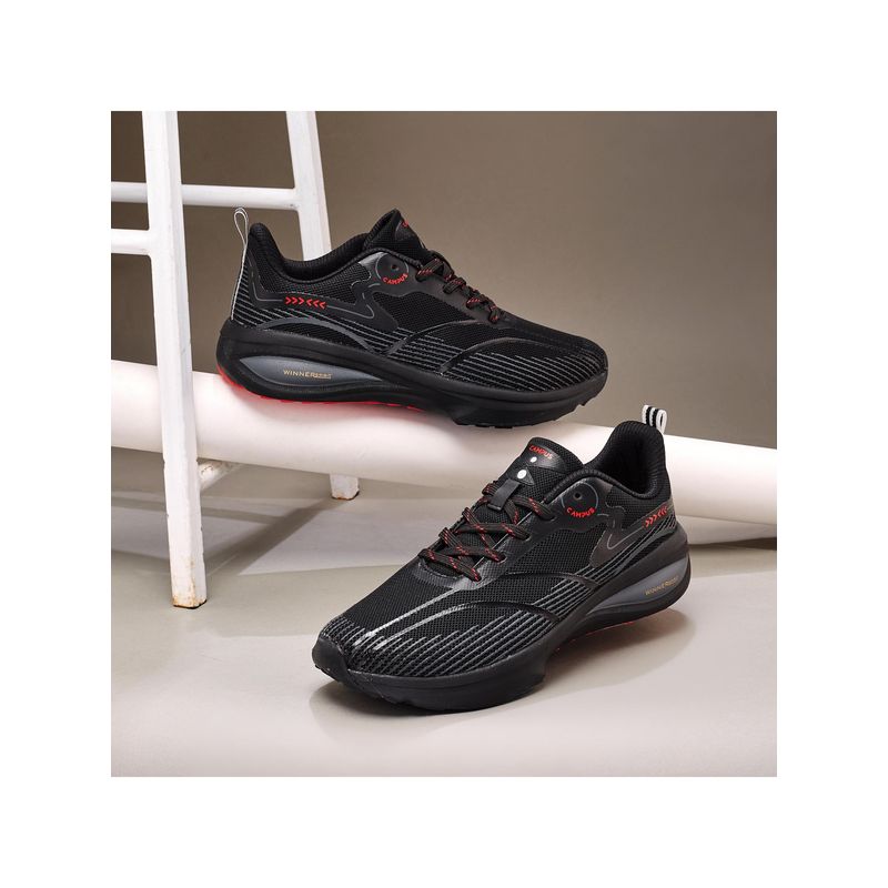 Campus Glitch Men Black Running Shoes (UK 8)