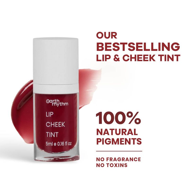 Earth Rhythm Lip & Cheek Tint - Brandy, Non-toxic Pigments, Long-stay and Everyday Wear