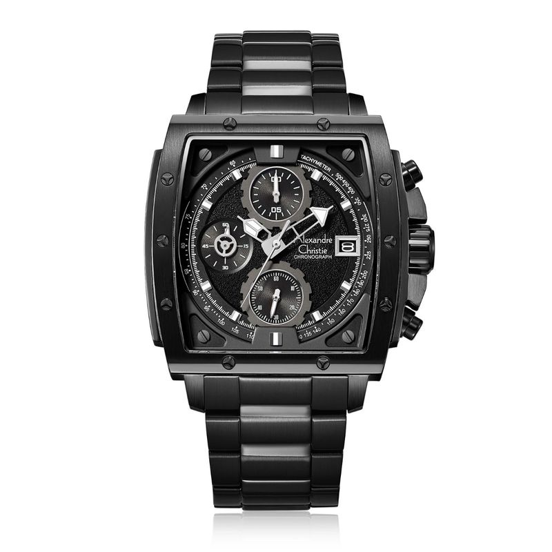 Buy Alexandre Christie 6376 MCB Chronograph For Men - Jet Black Online