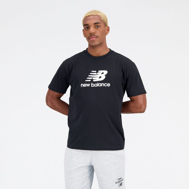 New Balance Mens Black Round Neck T-Shirt (L)