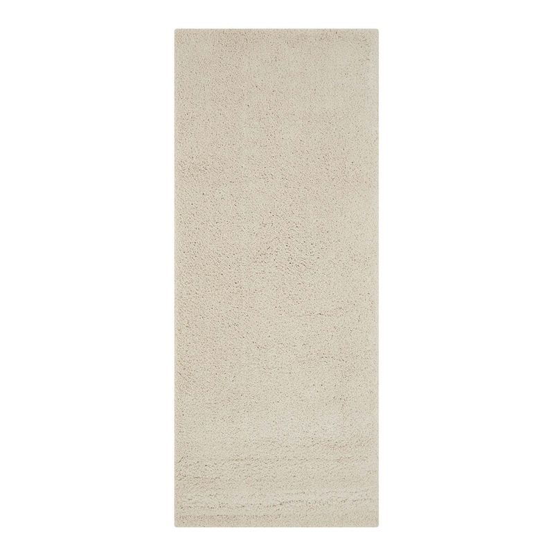OBSESSIONS Machine Made Solid Bedside Runner,Cream (2x5 Feet)