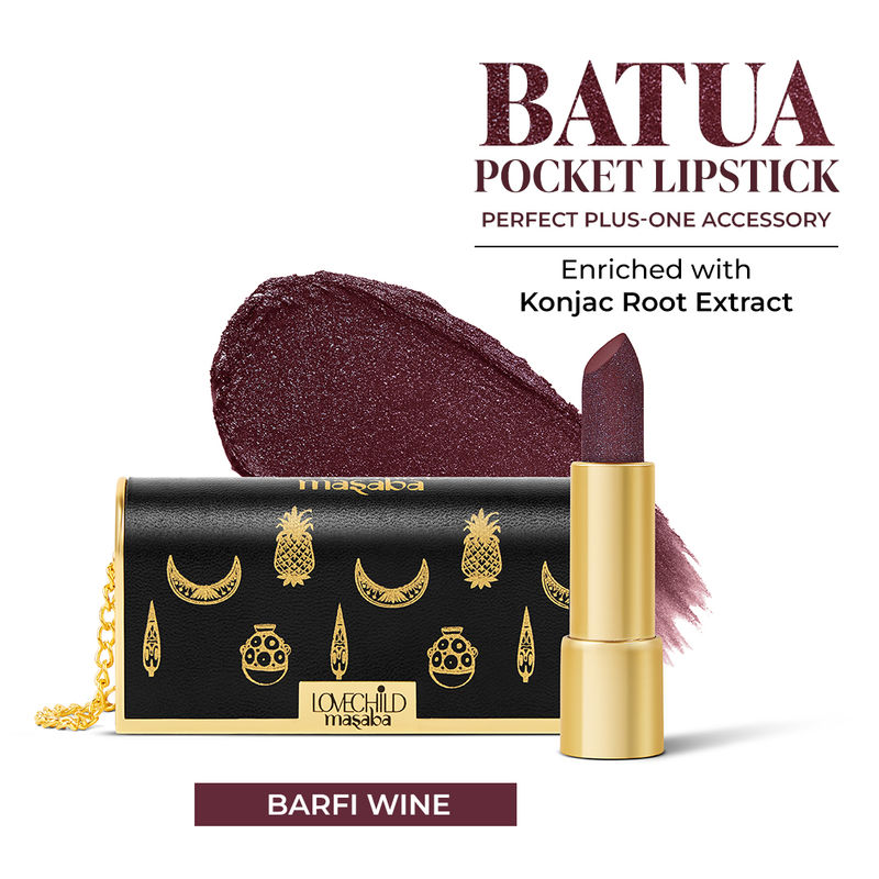LoveChild Masaba The Batua Satin Lipstick - Barfi Wine