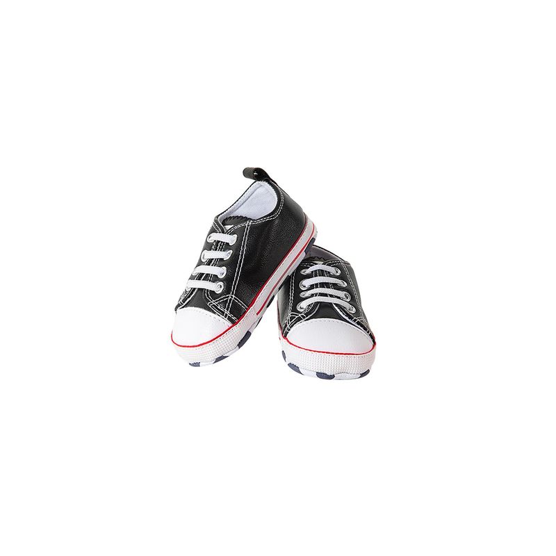 Baby Moo Classic Black Baby Sneakers (0-6 Months)