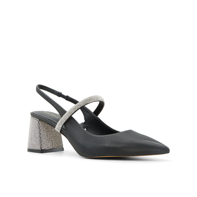 Aldo Women Black Heeled Mules (UK 3)