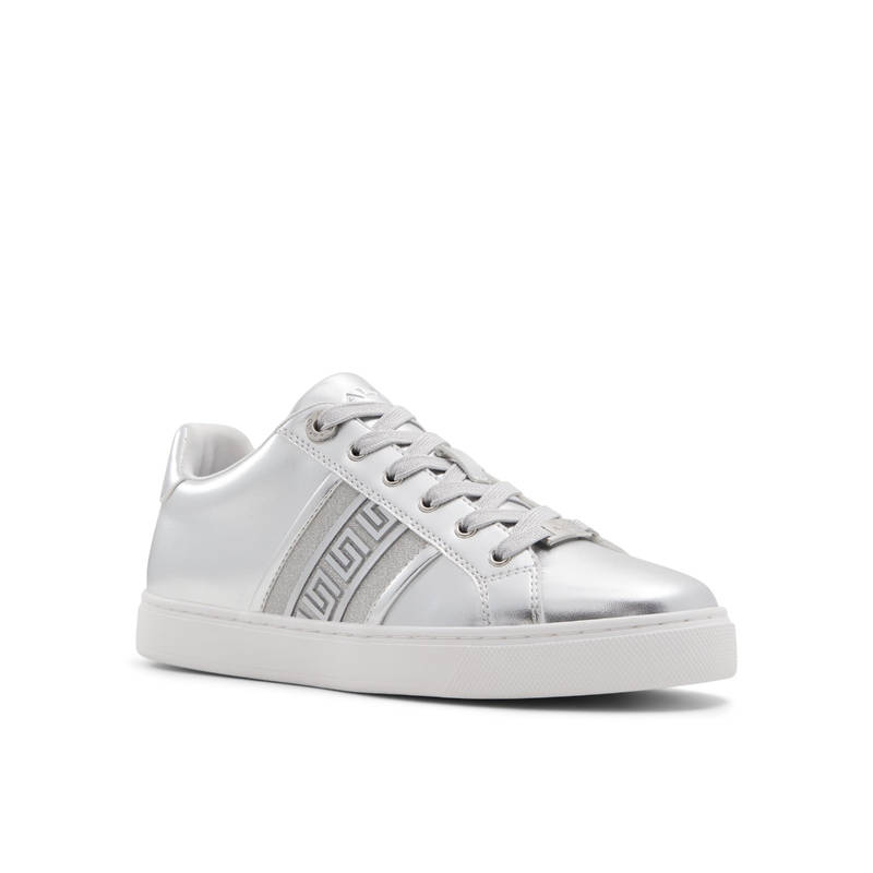 Aldo Women Silver Ii Low Top Sneakers (UK 2)