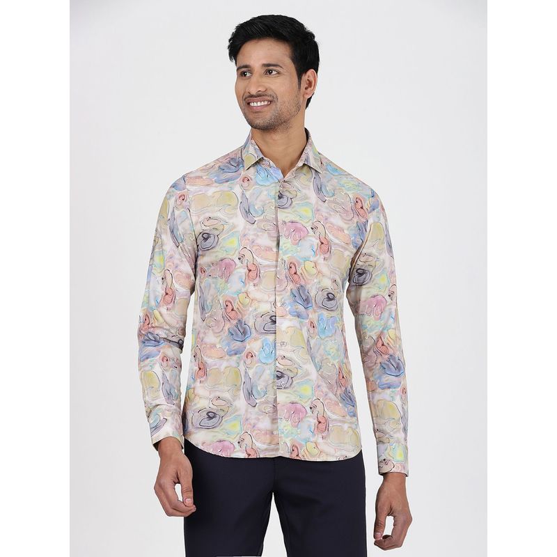 JB Studio Men Multi-Color Cotton Printed Slim Fit Casual Shirt (39)