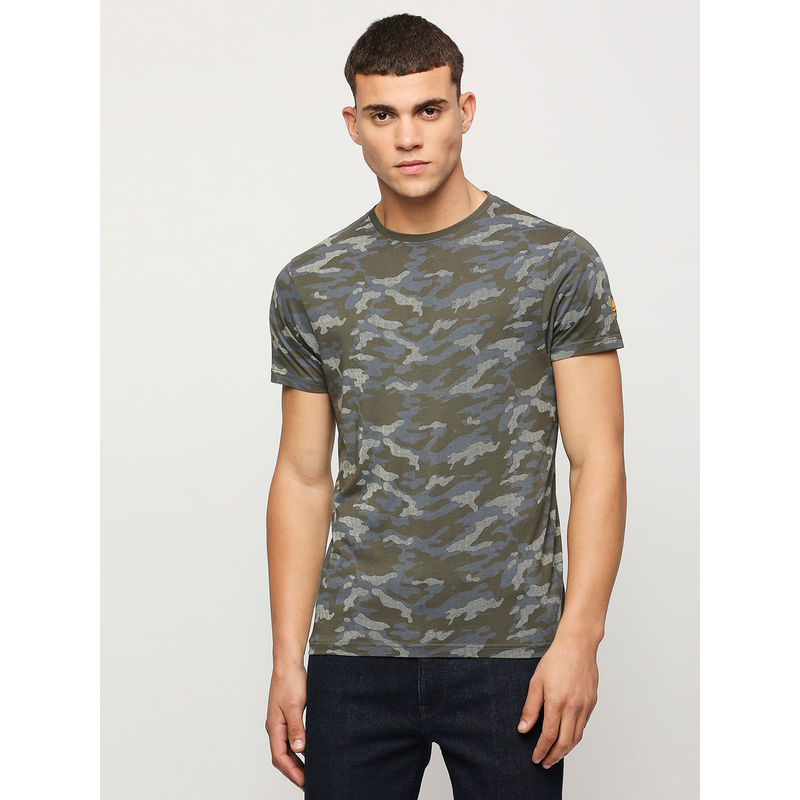Pepe Jeans Boaz Camouflage Printed Tee Green (M)