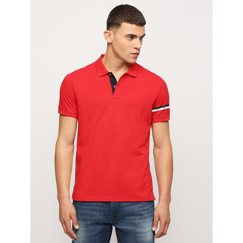 Pepe Jeans Vivan Placement Printed Pq Polo T-Shirt Red (M)