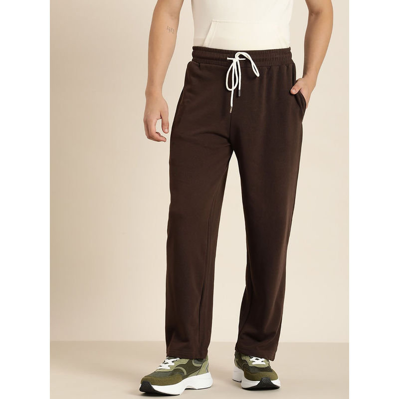 DILLINGER Brown Solid Trackpants (XL)