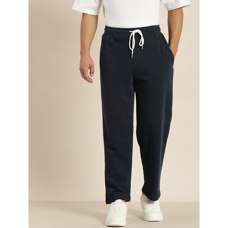 DILLINGER Navy Blue Solid Trackpants (2XL)