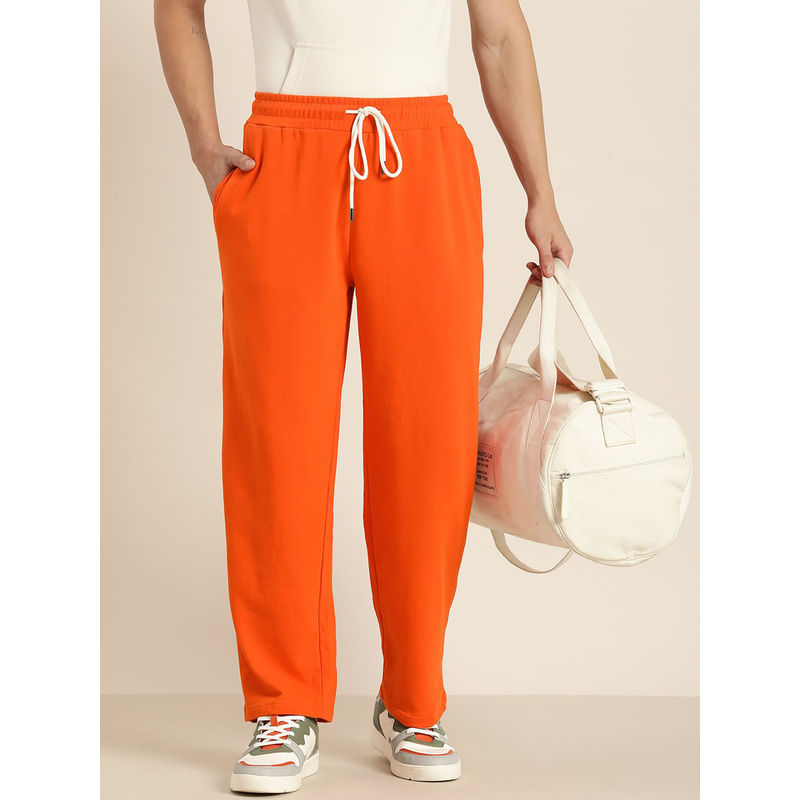 DILLINGER Orange Solid Trackpants (L)