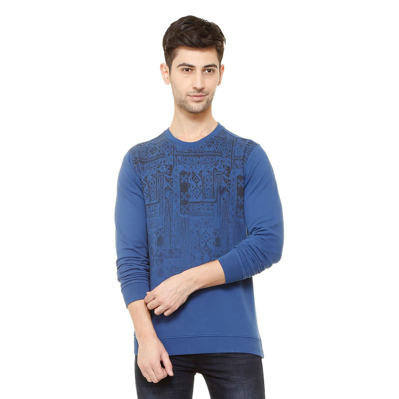 Solly Jeans Co Blue Printed Sweatshirt (L)