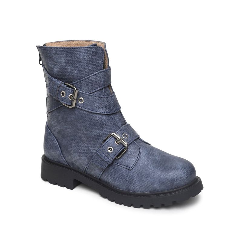 navy blue shoe boots