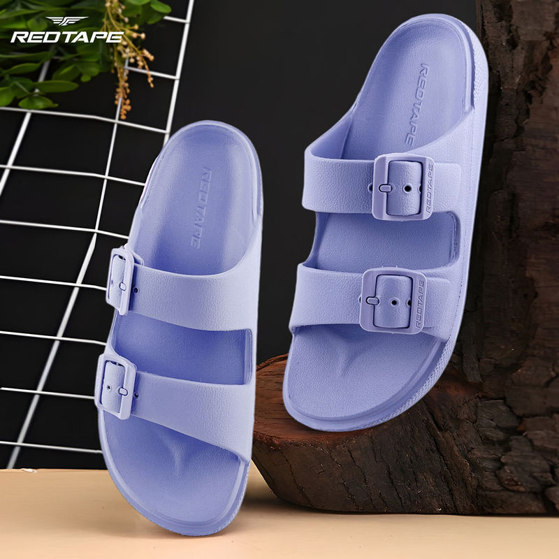 Red Tape Lavender Wovens Eva Comfort Sandals (5)
