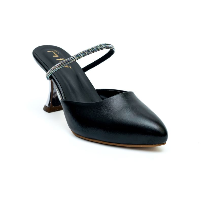 Dapper Feet Shimmer Strap Belly - Black (EURO 38)