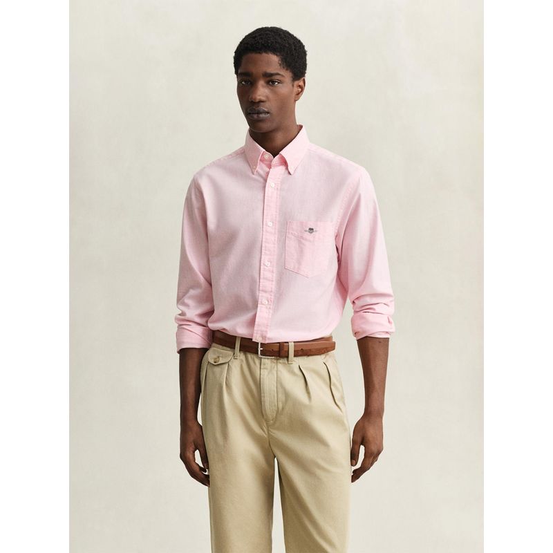GANT Pink Regular Fit Classic Oxford Shirt (M)