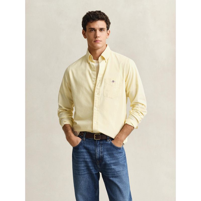 GANT Yellow Regular Fit Classic Oxford Shirt (M)