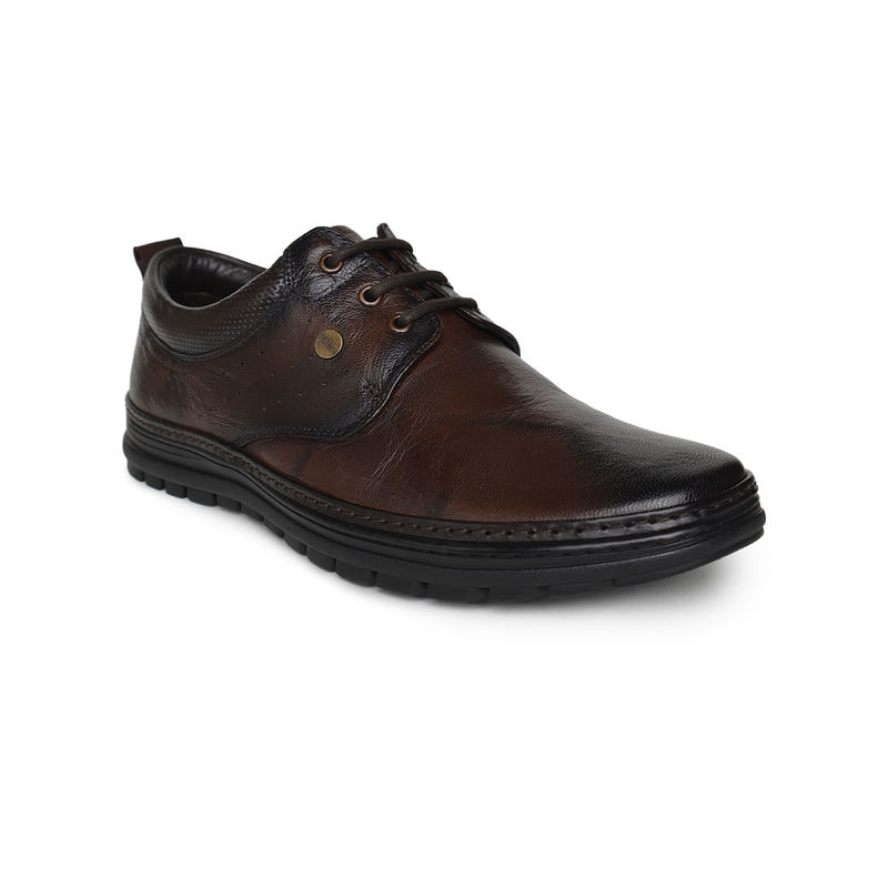 BUCKAROO Sherca Crumbald Leather Brown Casual Shoes for Men (UK 8)