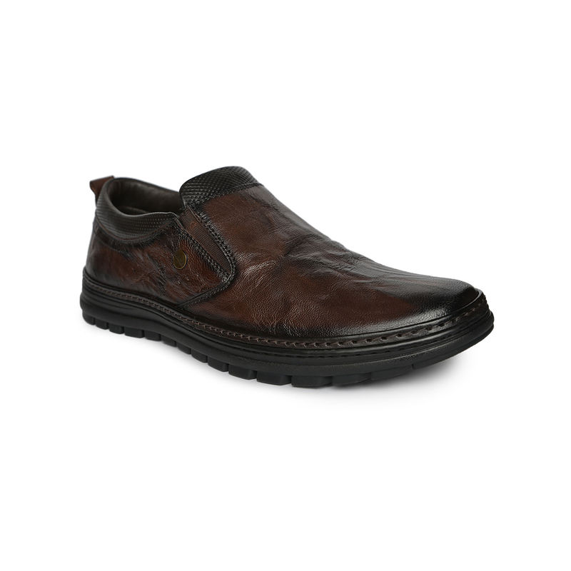 BUCKAROO Frera Crumbald Leather Brown Casual Shoes for Men (UK 8)