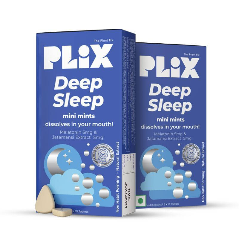 Buy PLIX Deep Sleep with Melatonin, Oral Dissolving 30 Mini Mints for ...