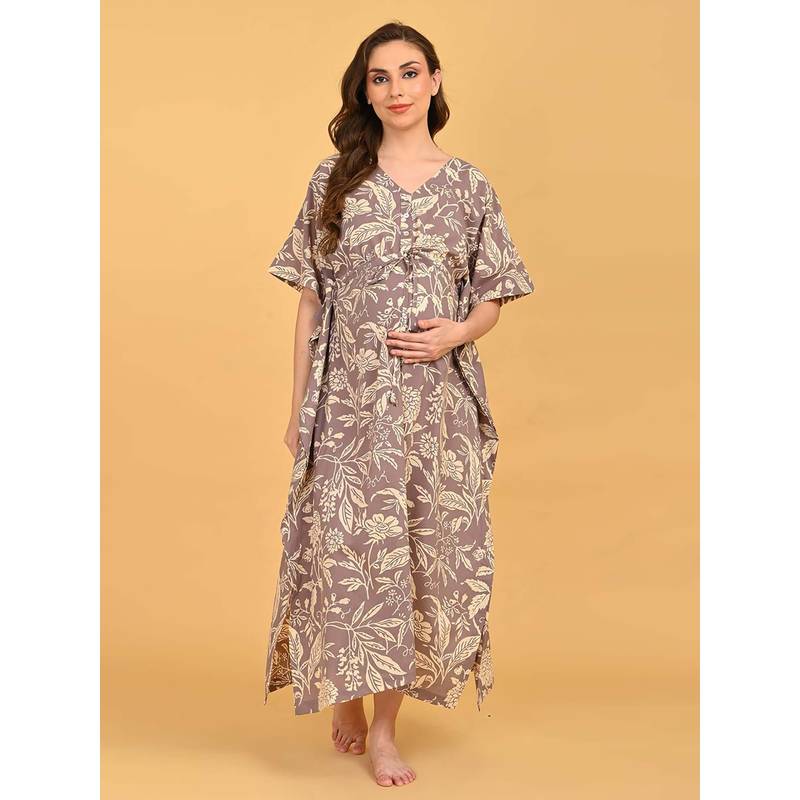 The Mom Store Aura In Bloom Maternity And Nursing Kaftan (S)