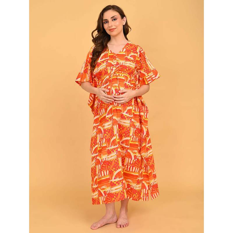 The Mom Store Hues And Honey Maternity And Nursing Kaftan (S)