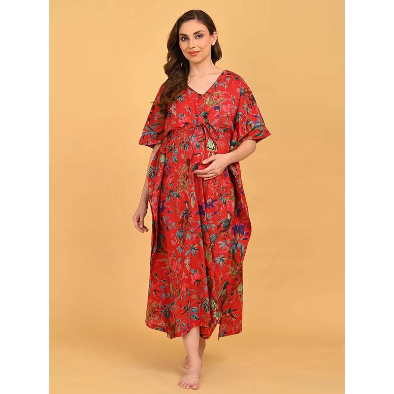 The Mom Store Painted Breeze Maternity And Nursing Kaftan (M)