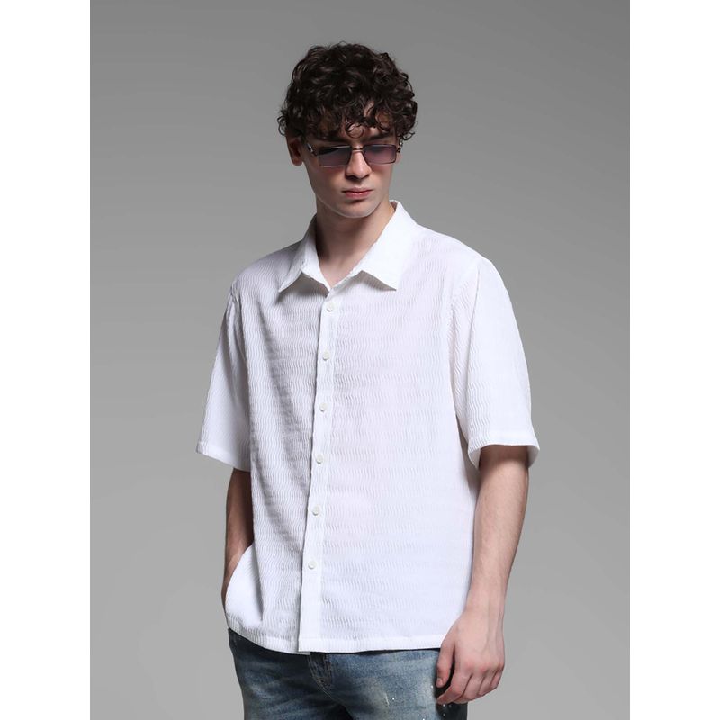 Jack & Jones Men Oversized White Shirt (2XL)