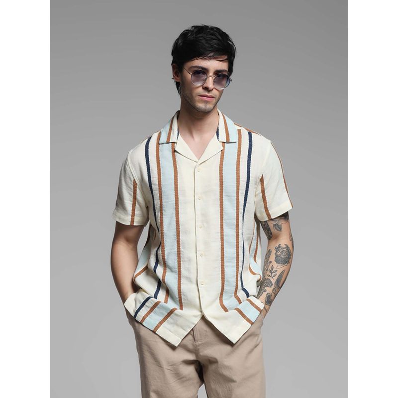 Jack & Jones Men Comfort Beige Shirt (2XL)