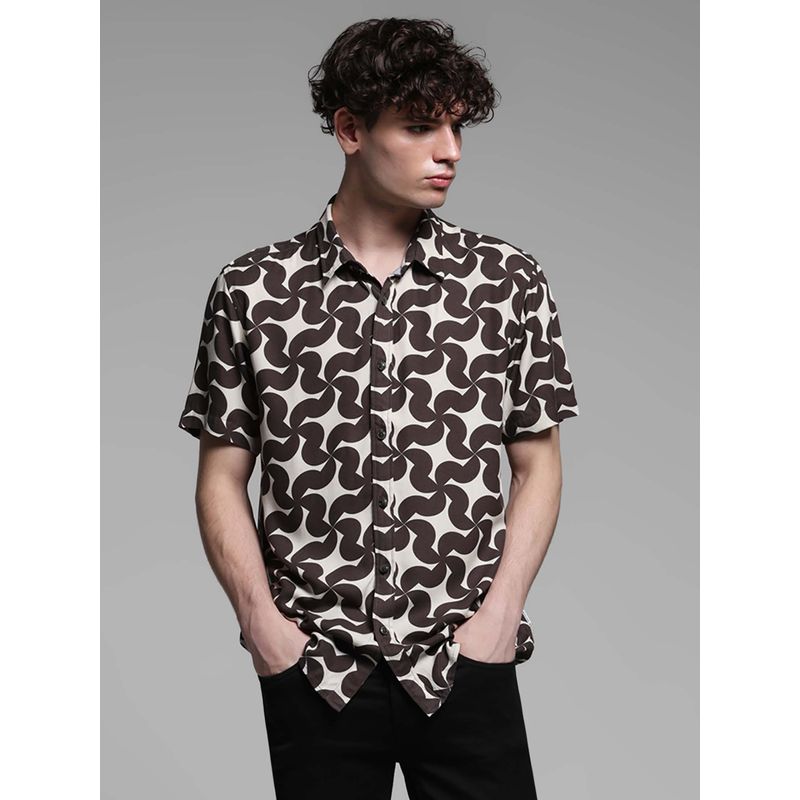 Jack & Jones Men Comfort Brown Shirt (S)