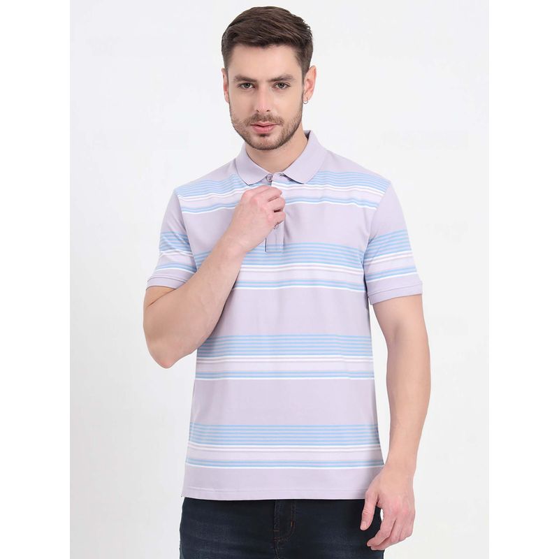 JadeBlue Lavender Striped Polo T-shirt (39)